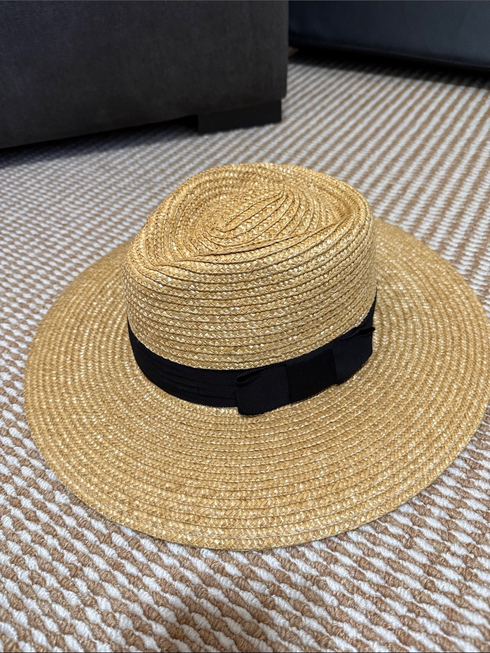 Brixton Natural Straw Sun Hat with Black Band